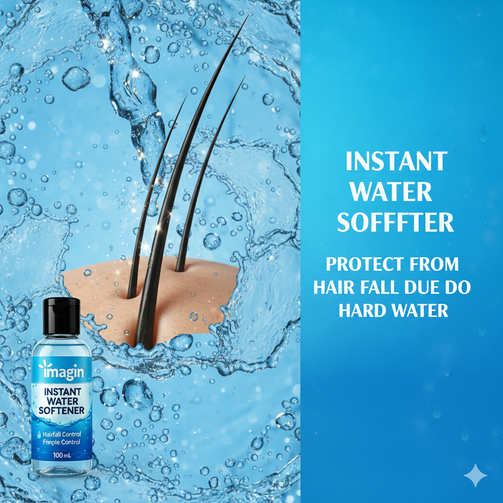 Instant Water Softener for Hard Water | Reduces Hair Fall & Skin Dryness | Fast Mineral Neutralizer | 100ml Liquid Solution