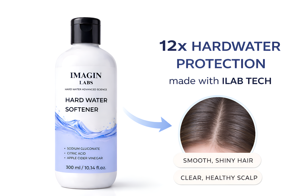IMAGIN LABS Hard Water Softener Liquid 300ml | Reduces Hair Fall & Skin Itching | Sodium Gluconate + Citric Acid Formula | For Men, Women & Kids